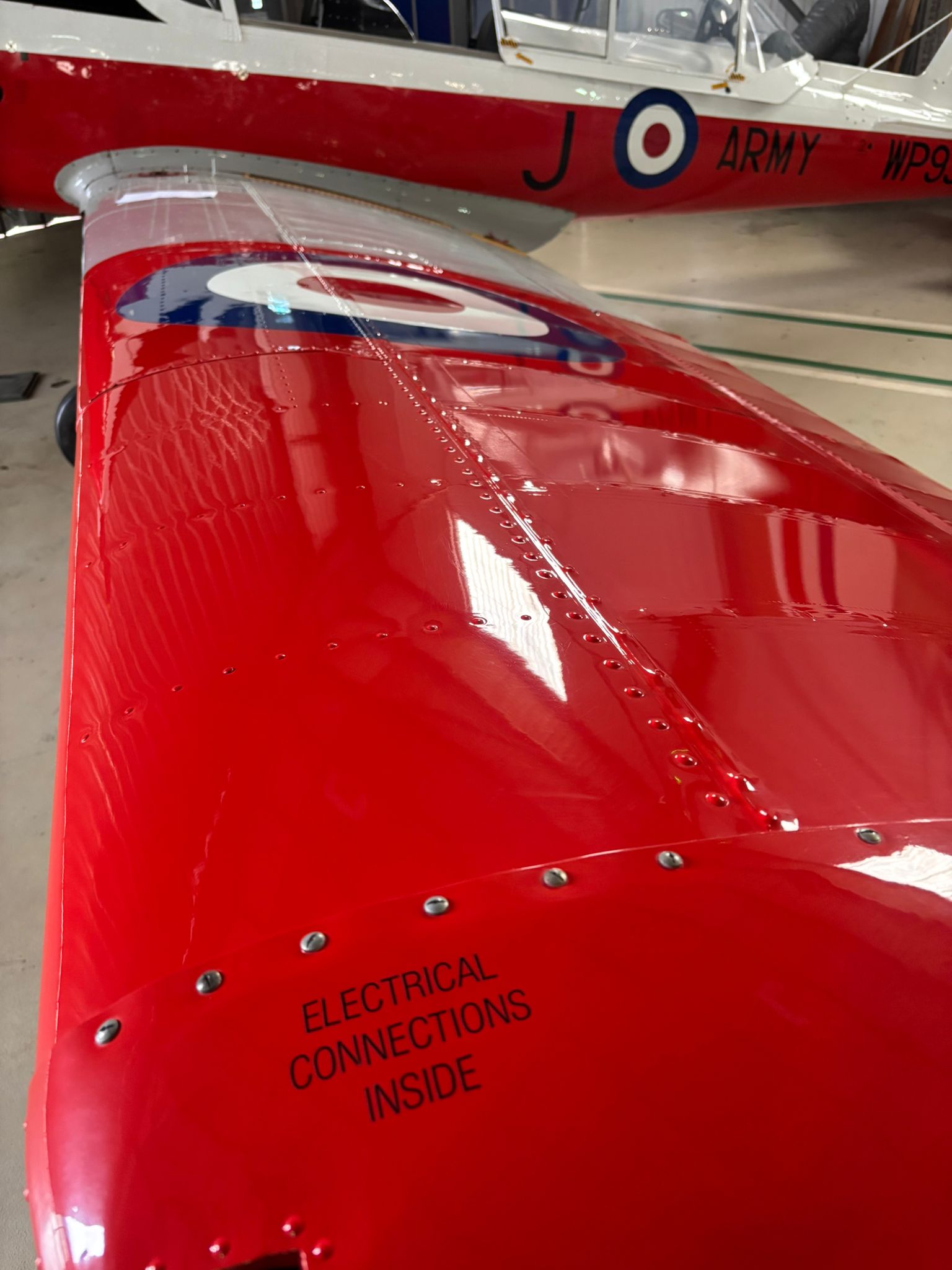 Restored heritage aeroplane on the airfield